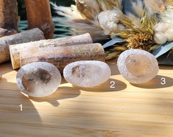 Smoky Quartz Emu Egg Meditation Stone Gemstone Talisman Pocket Stone Crystal Yoga Chakra Reiki