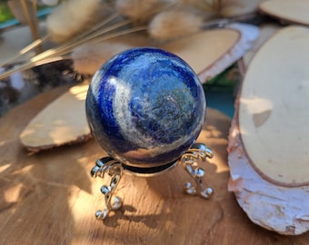 Lapis Lazuli Ball Sphere Gemstone Hand Flatterer Crystal Ball