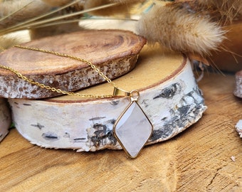 Rock Crystal Necklace Diamond Master Healer Gold Energy Power Clarity