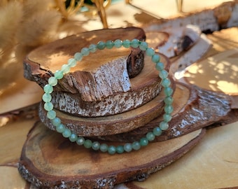 Aventurine bracelet 4 mm faceted gemstone bracelet