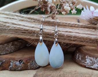 Earrings moonstone silver gemstone earrings drops