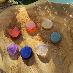 Chakra Stones Gemstones Set 7 Chakras Aventurine Amethyst Jade Jasper Lapis Lazuli Carnelian Rock Crystal