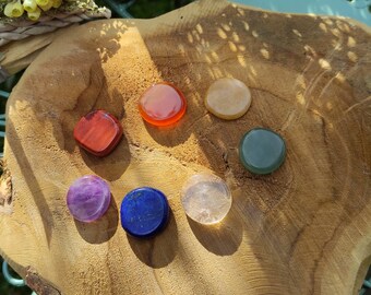 Chakra Stones Gemstones Set 7 Chakras Aventurine Amethyst Jade Jasper Lapis Lazuli Carnelian Rock Crystal