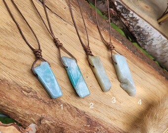 Amazonite Necklace Gemstone Necklace Band Brown Crystal Necklace Gemstone Jewelry