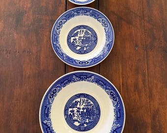 3 Willow Ware by Royal China Bowls