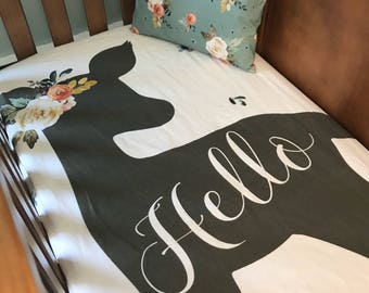 rustic woodland crib bedding girl