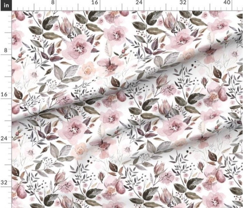 Floral Purple and Gray Fitted Crib Sheet Mauve Floral Etsy