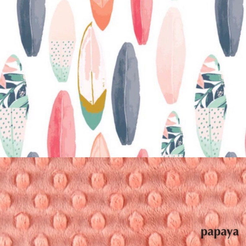 Tropical Baby Blanket Surf Board Minky Blanket Surfer Baby Etsy