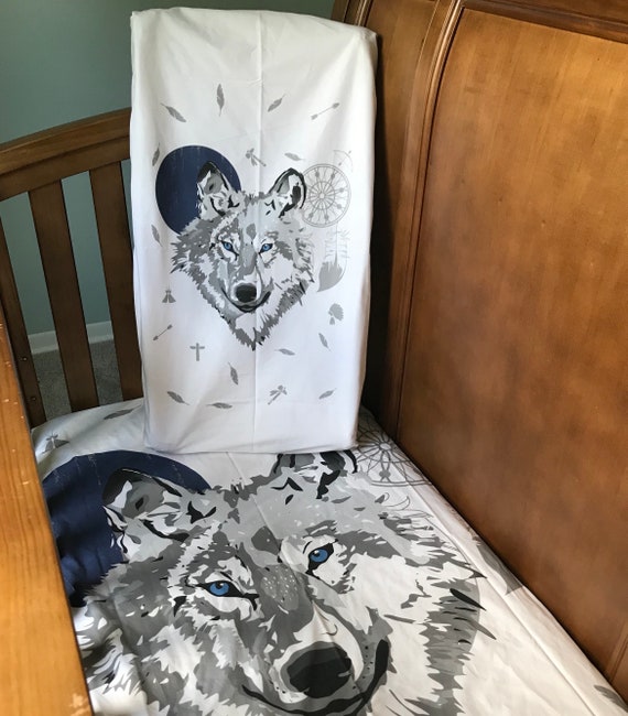 wolf crib sheet