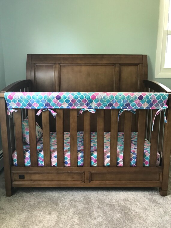 mermaid scale crib sheet
