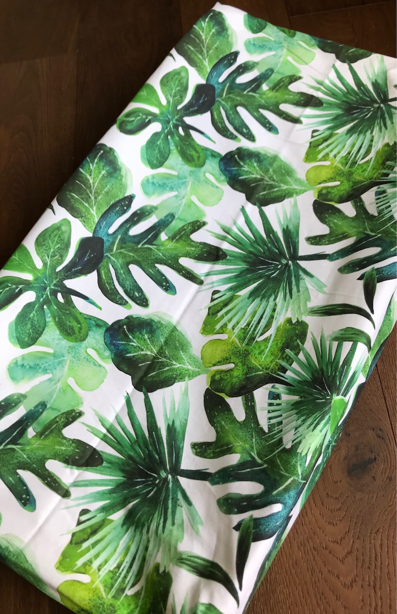 Green Tropical Fitted Crib Sheet or Changing Pad Cover Etsy