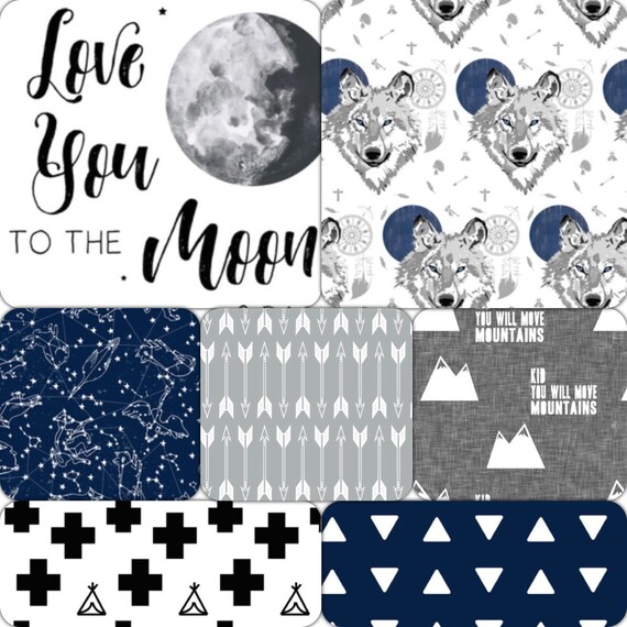 wolf crib bedding