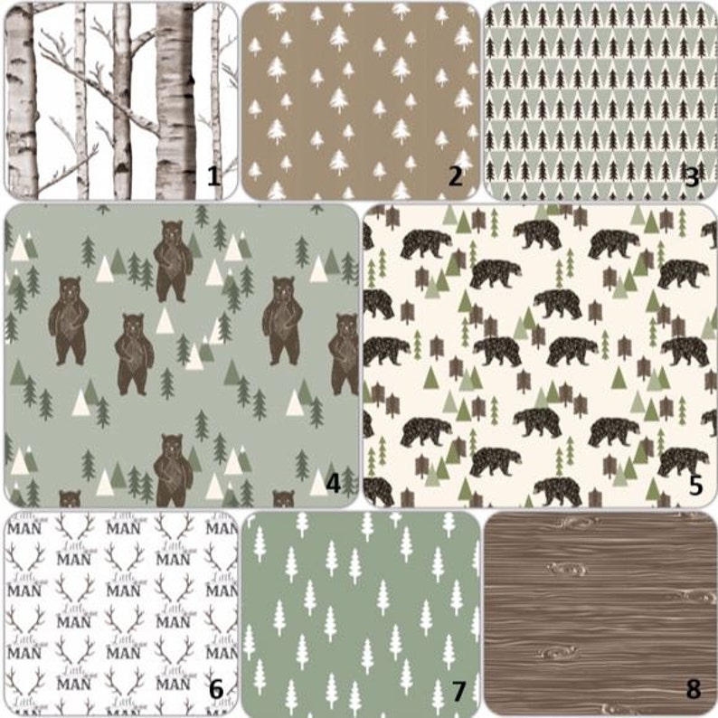 Bear Crib Bedding Set Rustic Bear Nursery Bedding Rustic Etsy
