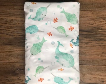 narwhal crib sheet