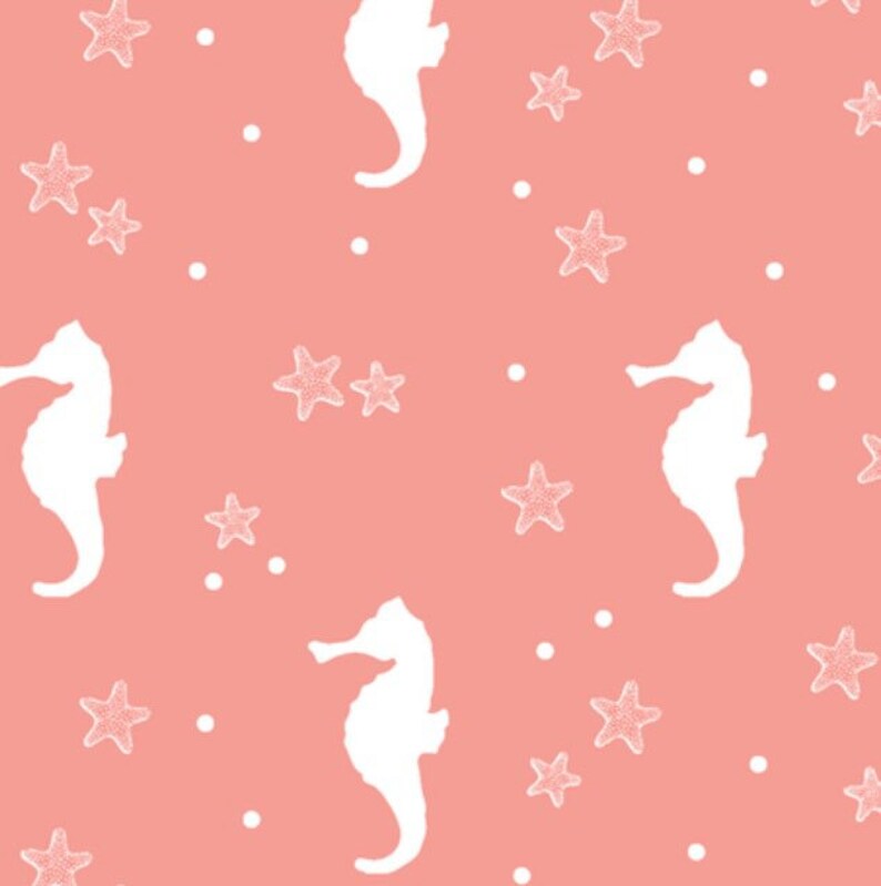 C Seahorse Starfish Blanket Minky Baby Crib Bedding Toddler Nautical Girl