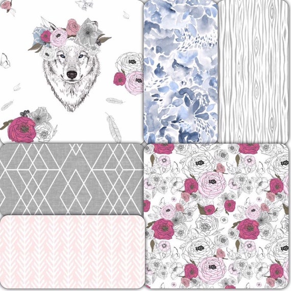 wolf crib bedding