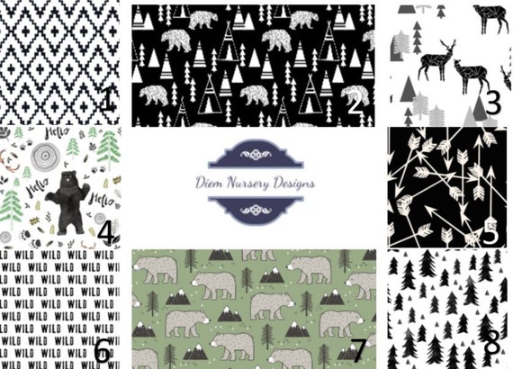 woodland bear crib bedding