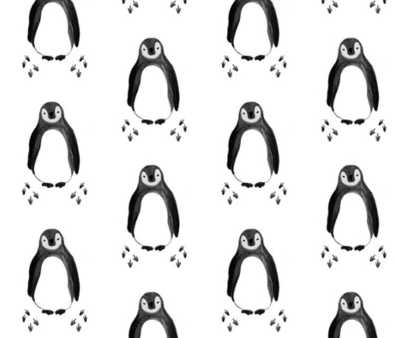 Penguin Baby Blanket Penguin Throw Blanket Gender Neutral Etsy