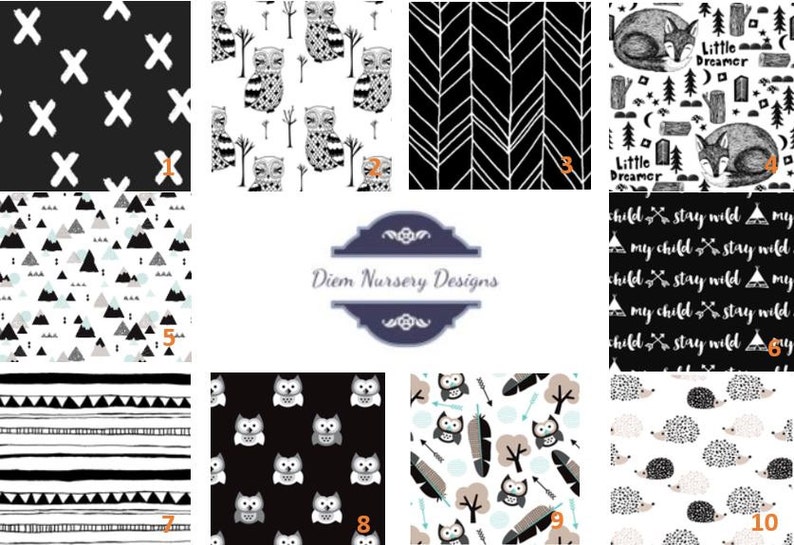 Woodland Crib Bedding Set Owl Crib Bedding Fox Baby Etsy