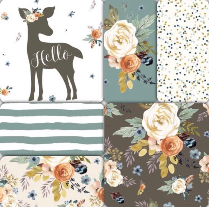 Woodland Fawn Patchwork Baby Blanket Faux Fawn Fur Baby Etsy