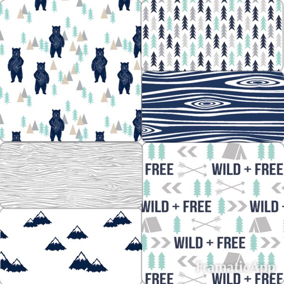 mountain themed nursery bedding