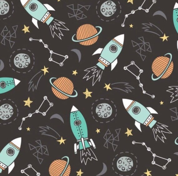 rocket ship crib bedding