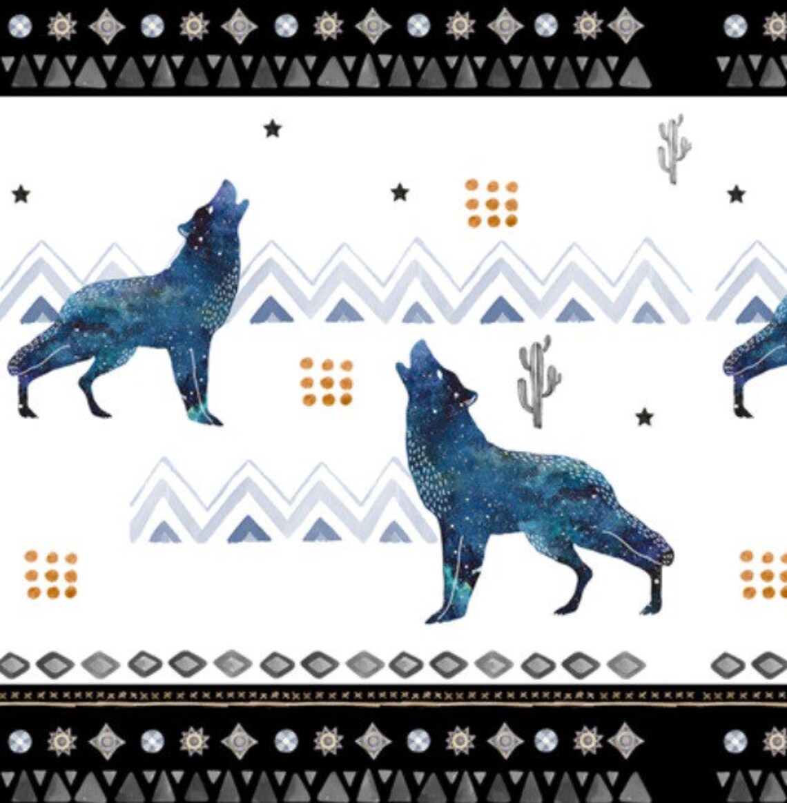 Boy Tribal Wolf Crib Bedding Set Tribal Baby Bedding Etsy