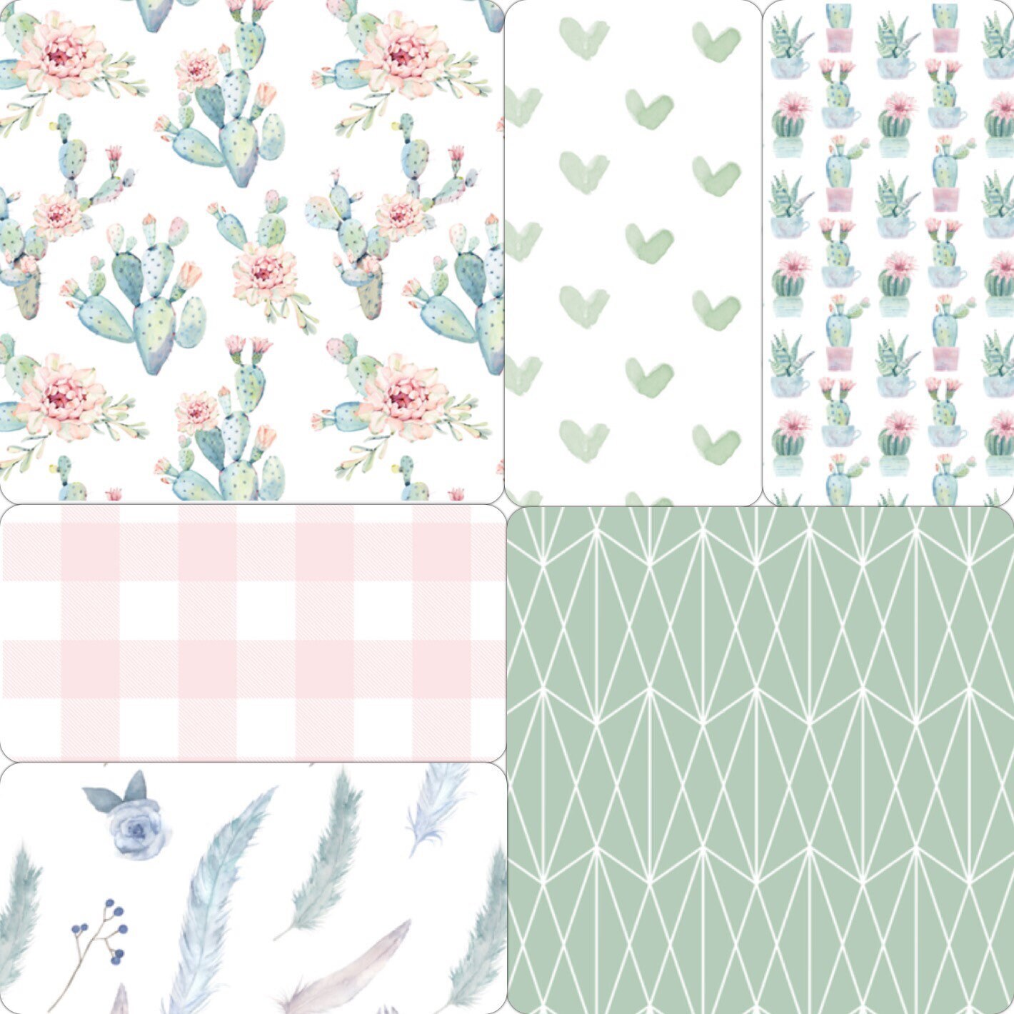 succulent crib bedding