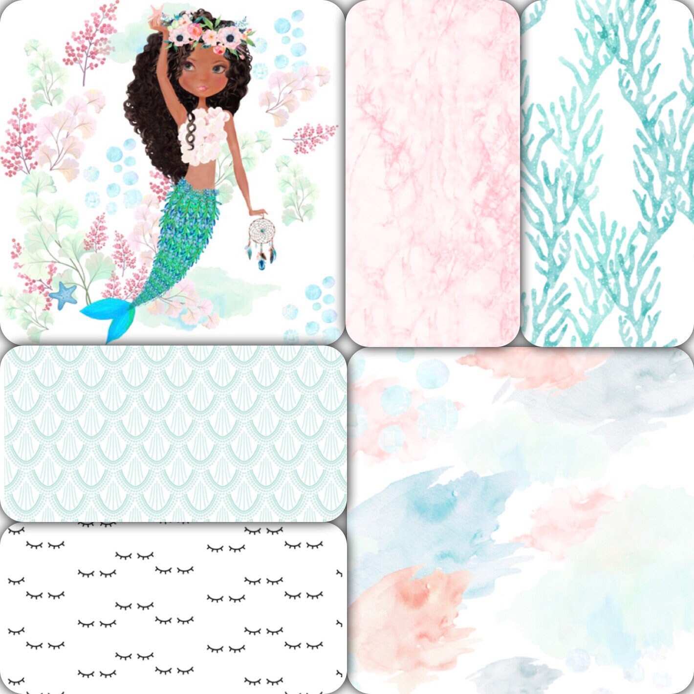 Mermaid Crib Bedding Set Mermaid Toddler Bedding Set Etsy