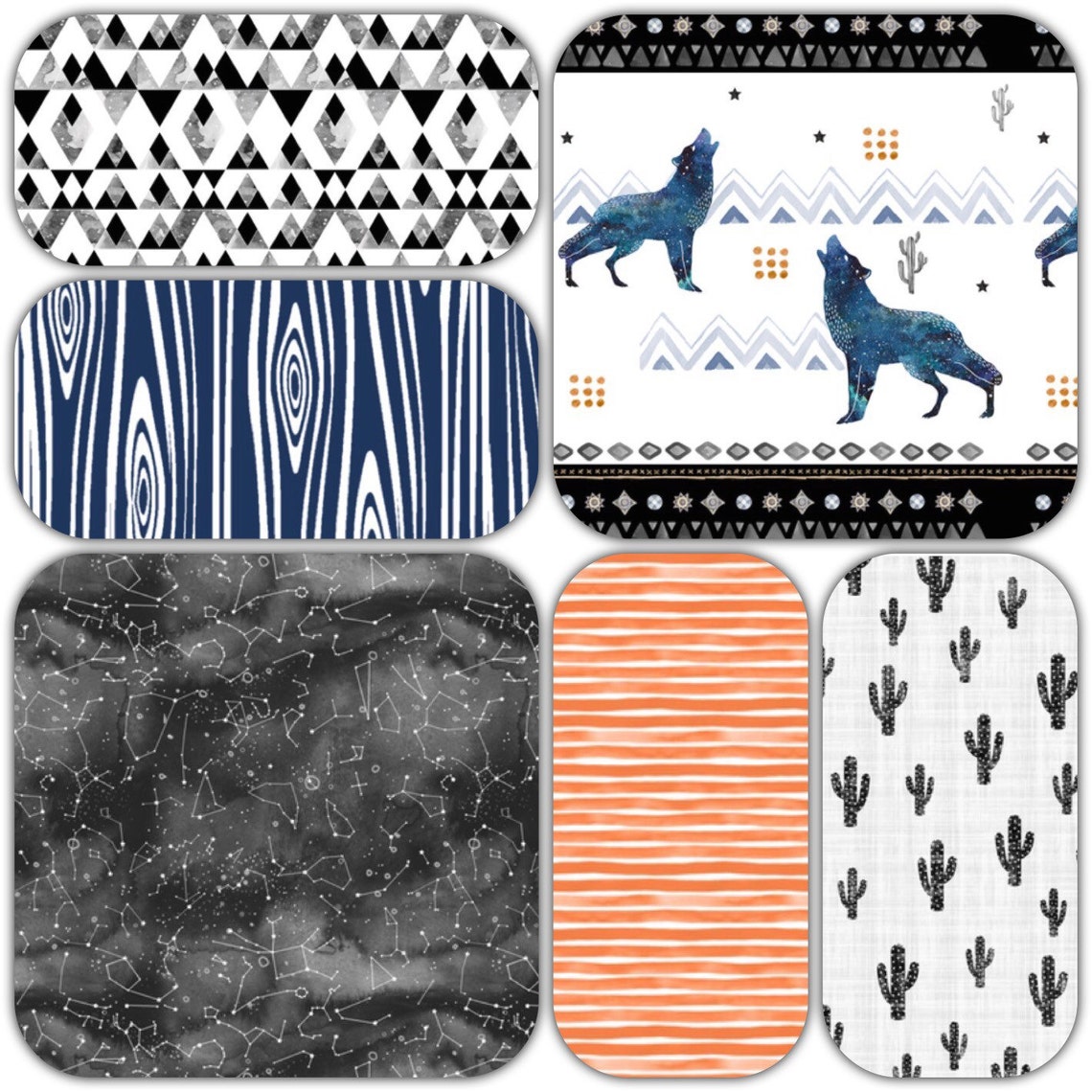 Boy Tribal Wolf Crib Bedding Set Tribal Baby Bedding Etsy