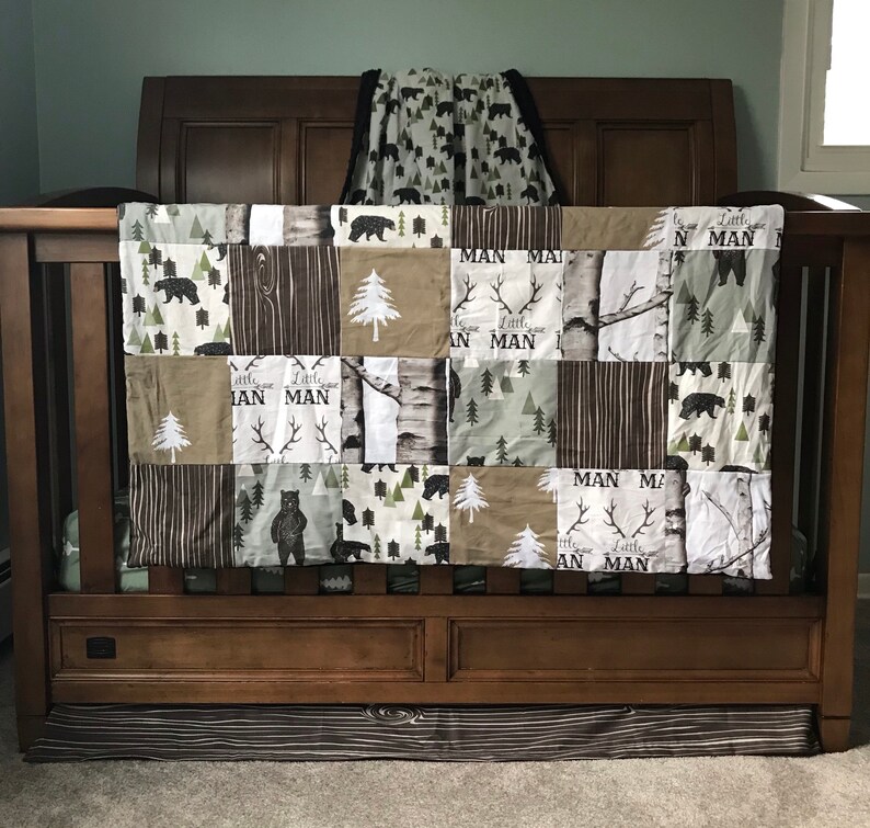 Bear Crib Bedding Set Rustic Bear Nursery Bedding Rustic Etsy Canada
