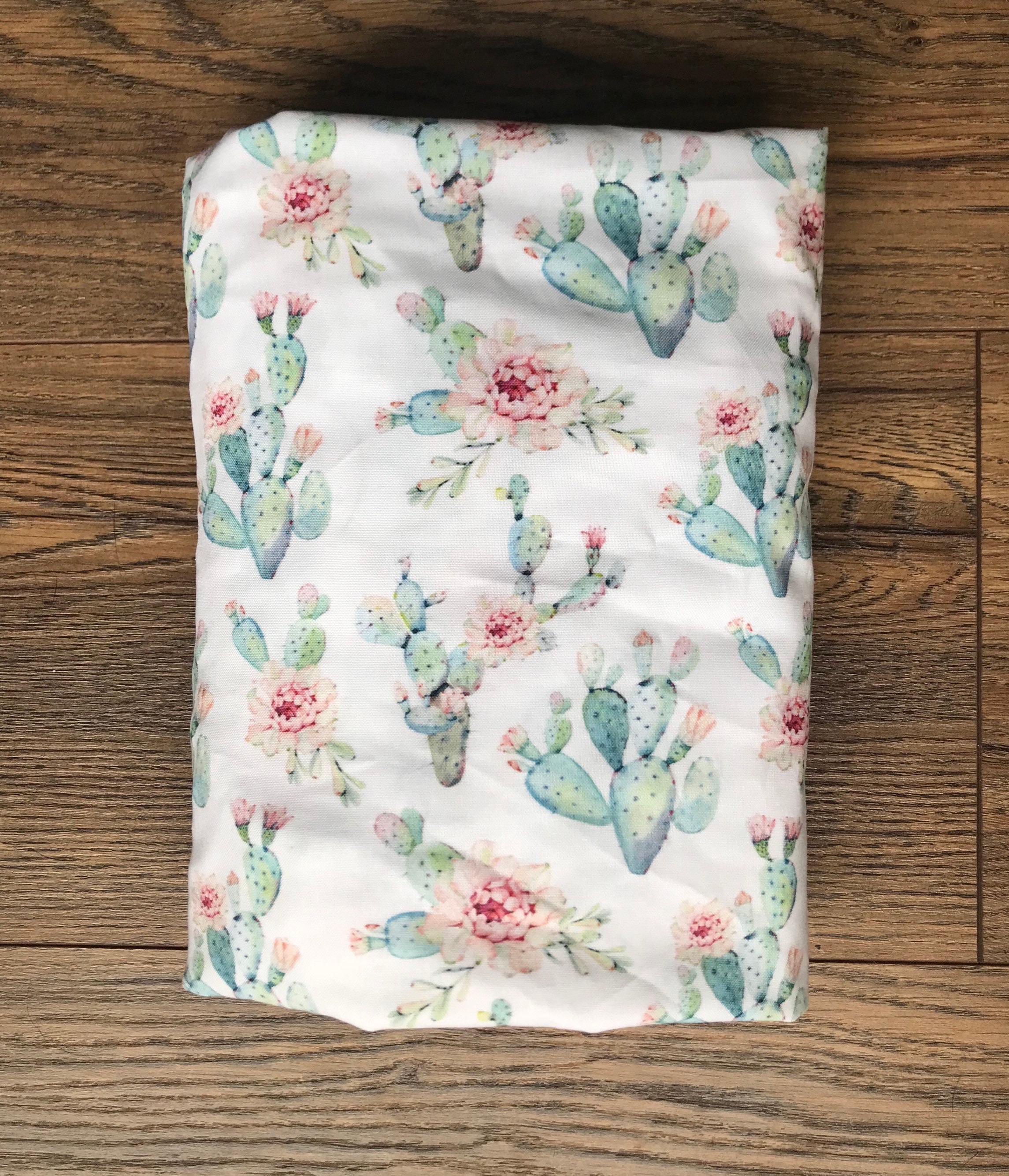 Watercolor Cactus Floral Fitted Crib Sheet or Changing Pad | Etsy