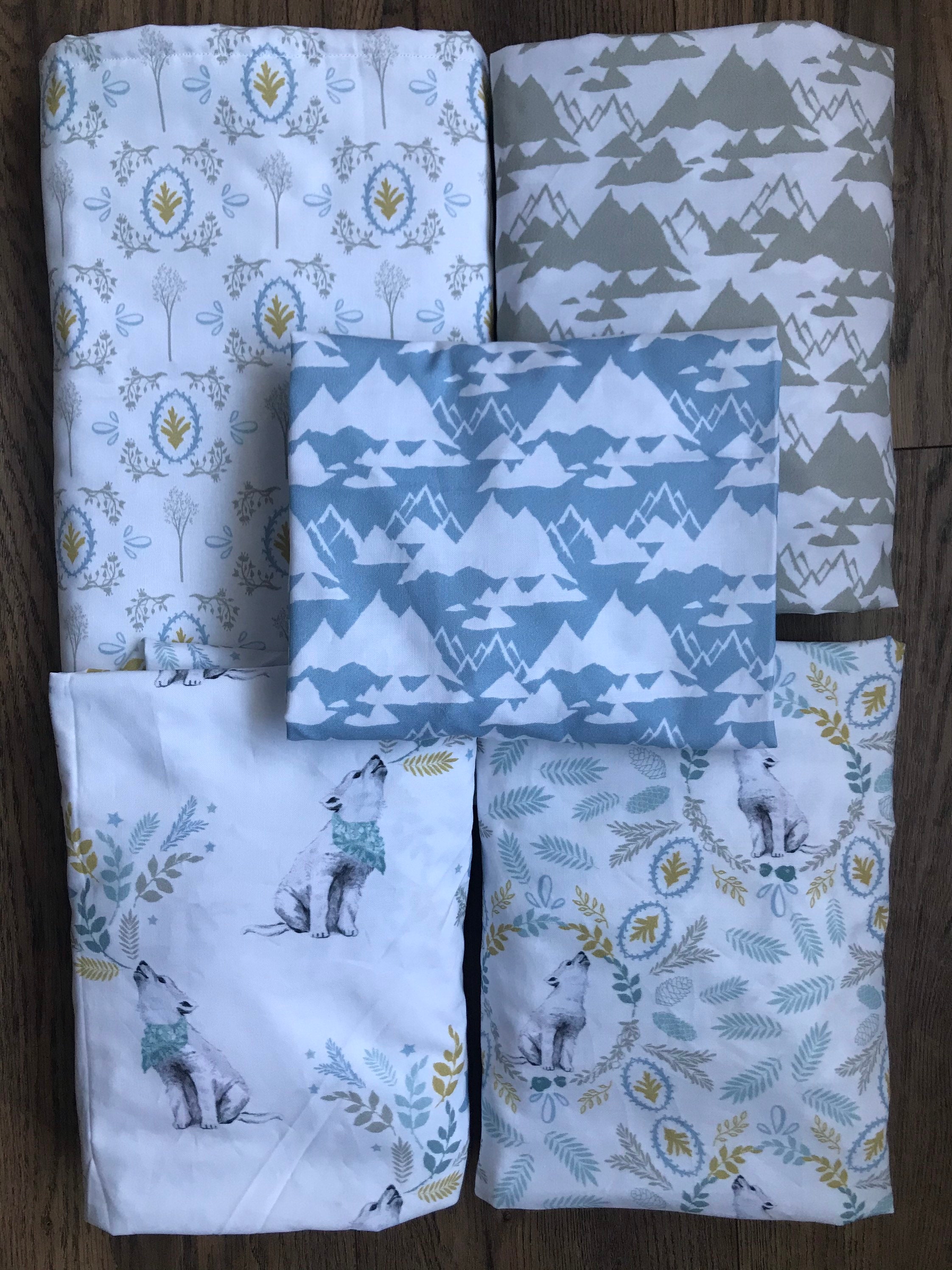 Wolf Crib Bedding Set Woodland Boy Crib Bedding Set Wolf Etsy