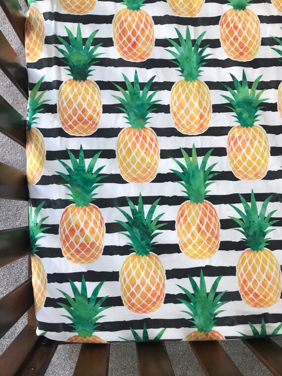 pineapple crib sheet
