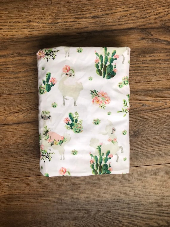 Llama Fitted Crib Sheet Llama Changing Pad Cover Floral | Etsy