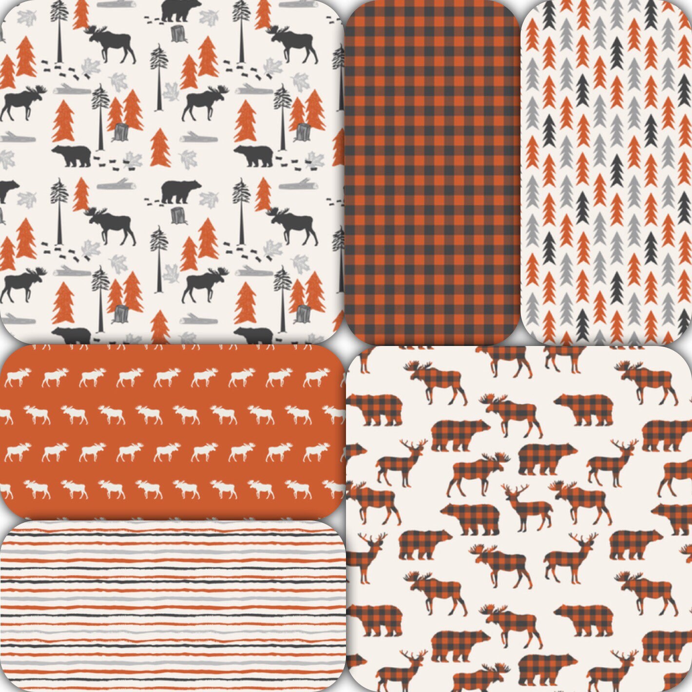 moose crib bedding set