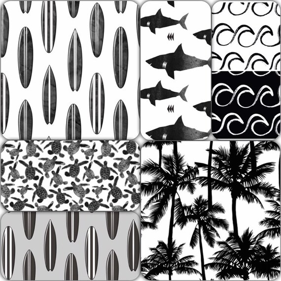 Tropical Surfer Crib Bedding Set Tropical Floral Toddler Etsy