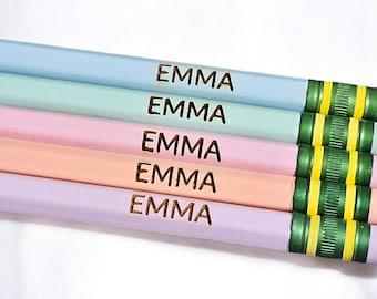 Personalisierte Bleistifte, Benutzerdefinierte Pastell Bleistifte, Zurück zu Schulbedarf, Ticonderoga Bleistifte, Bleistift mit Gravur, Geschenk für Schüler