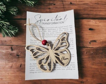Personalized Butterfly Remembrance Ornament, Butterfly Memorial Ornament, Sympathy Ornament, Memory Ornament, Gift for Grieving, Widow Gift