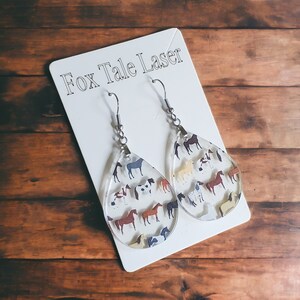 Horse Earrings, Equestrian Earrings, Cowgirl Earrings, Country Earrings, Farm Jewelry, Horse lovers gift, Gift for Equestrians, Horse Gifts