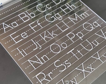 Personalized Alphabet Tracing Board, Tracing Alphabet, Handwriting Practice, Letter Tracing, Dry Erase Board, Lowercase Uppercase,