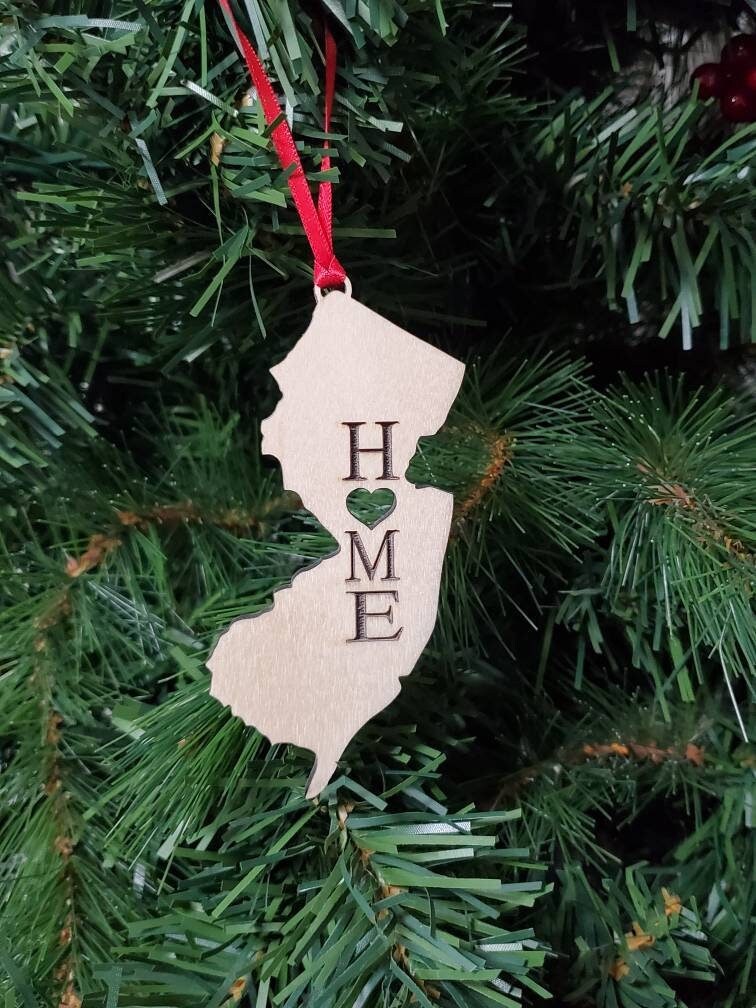 New Jersey Decor New Jersey Home Ornament small keepsake 4 inches by 4 inches New Jersey Gift 