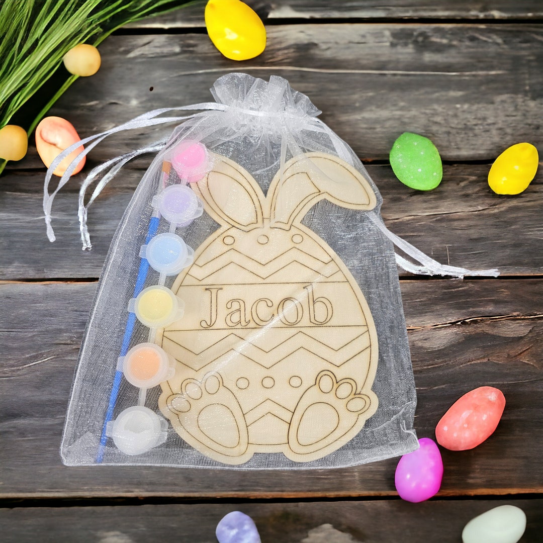Personalized Easter Paint Kit, Easter Basket Filler, Easter Egg Craft
