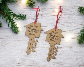 New House Christmas Ornament, First House Ornament, Custom Address Ornament, New Home Owner, Personalized Ornament, Housewarming Gift