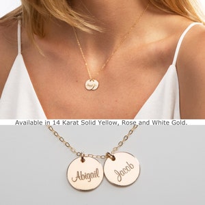 14 karat Solid Gold - Gift for Mom • Custom Kids Name Necklace • Personalized • Grandma • Mother in Law • Christmas Gift • CG360N_.5