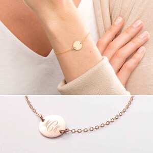 Custom Monogram Bracelet-Personalized 1/2 inch-Interlocking-Wedding-Bridesmaids Gift-14k Gold Filled,Rose ,Sterling Silver-CG274B_0.5