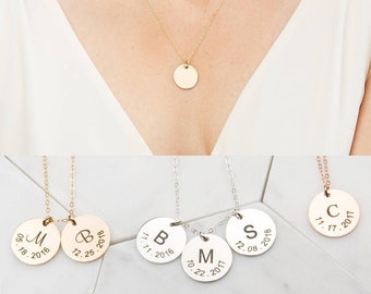 Initial Necklace Gold-Personalized Jewelry - Letter Necklace Jewelry Gift for Mom  Mother&#39;s Day Gift for Women-Gold Rose Silver-CG337N_0.625