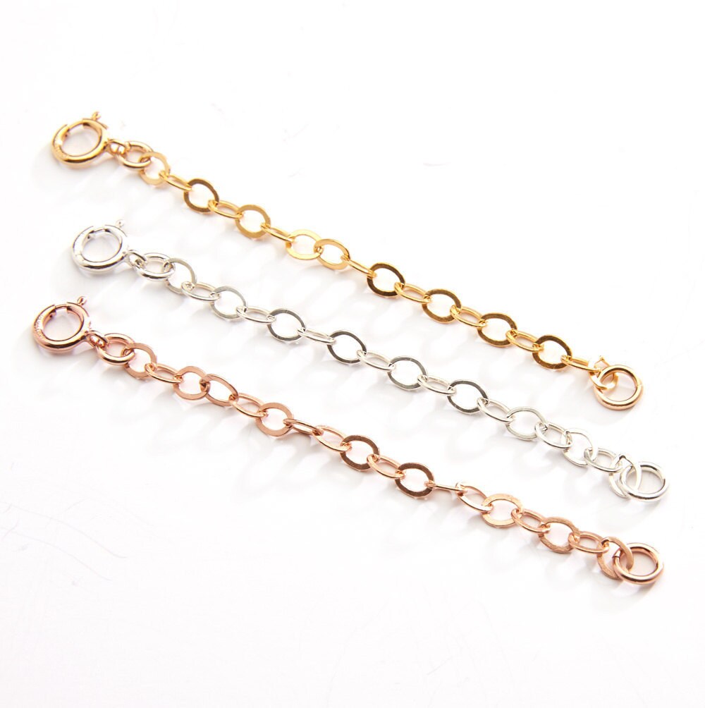 Necklace Extender, 15 PCS Chain Extenders for Necklaces, Premium Stainless  Steel Jewelry Bracelet Anklet Necklace Extenders (5 Gold, 5 Silver, 5 Rose