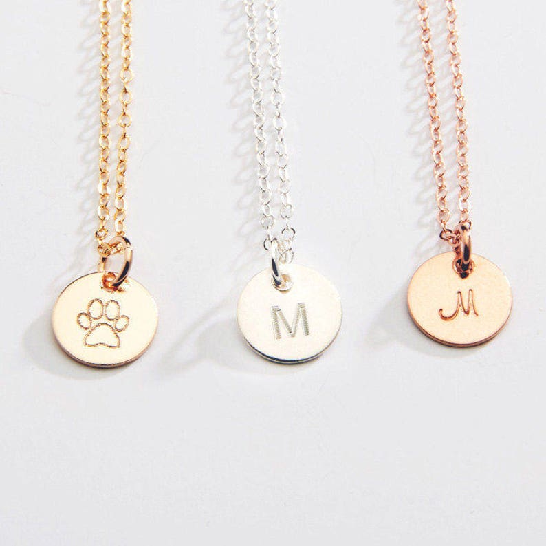 White Gold Initial Necklace14 Karat Solid Goldgift for Etsy