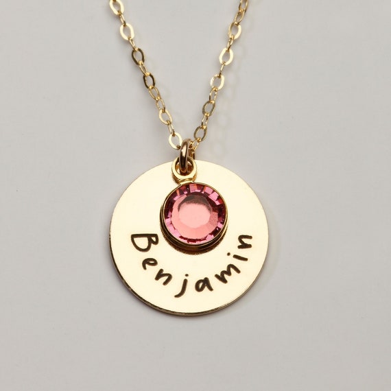 Mom Necklace Birthstone Kids 